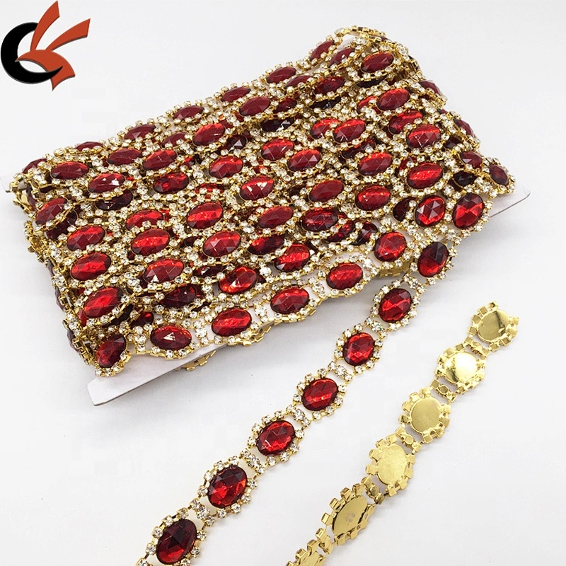 Rhinestones Trimming Type and 888 Crystal Acrylic & Resin Material Rhinestone Chain Trimming