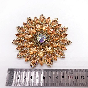 latest designs topaz sapphire red green purple color large brooch