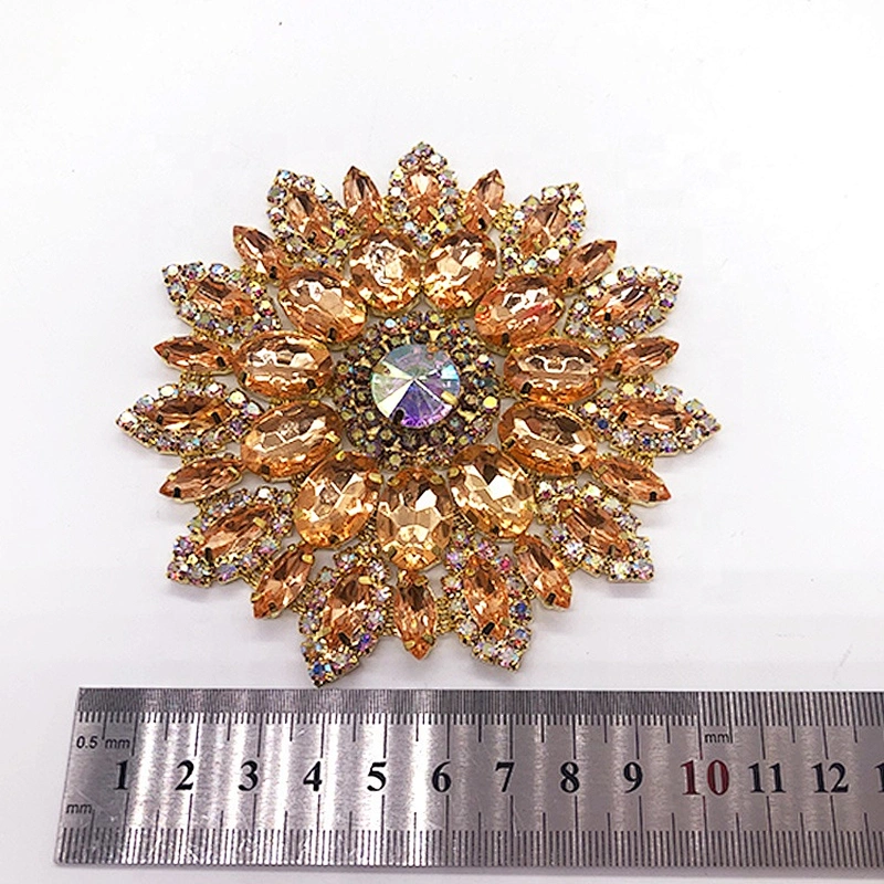 latest designs topaz sapphire red green purple color large brooch