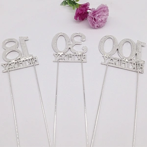 cake decoration series rhinestone birthday 100th birthday cake topper candle cake topper