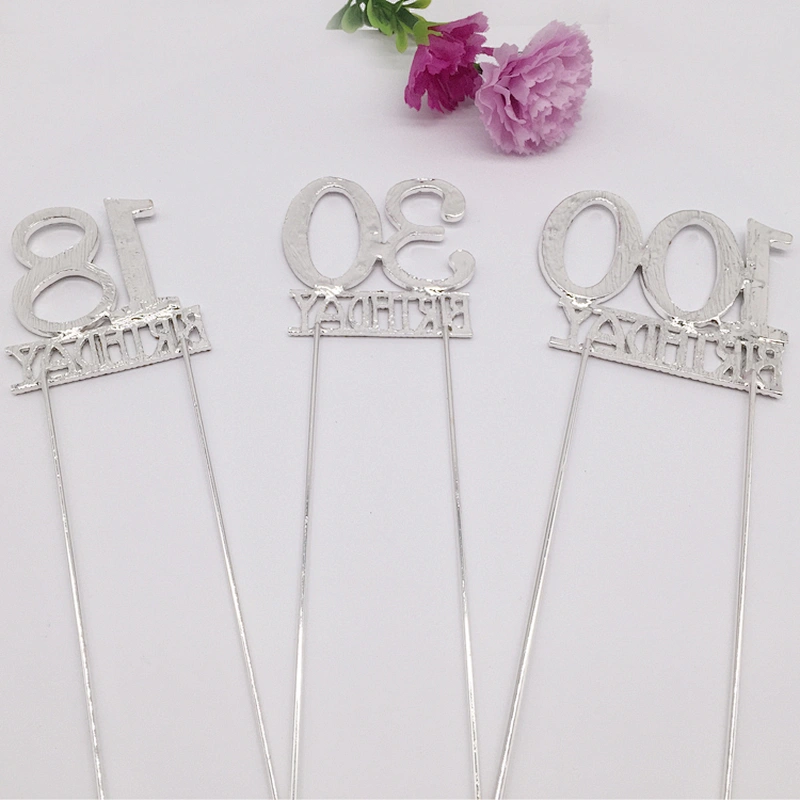 cake decoration series rhinestone birthday 100th birthday cake topper candle cake topper