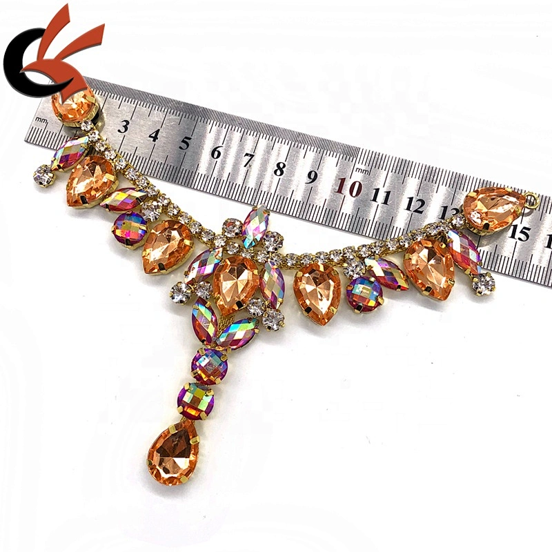 Decorative Rhinestone Crystal Chain Buckle for Garment Accessories