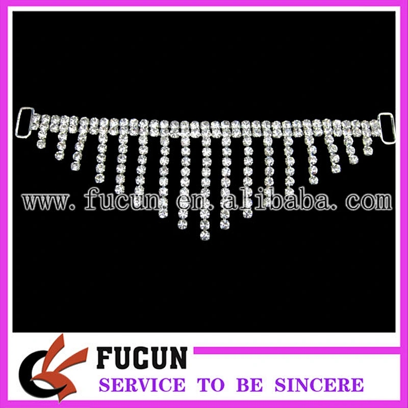 fashion drop crystal strass connector bikini with rhinestones