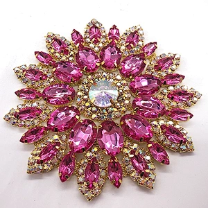 Fucun Jewelry elegant brooches muslim islamic women hijab pins scarf brooches made with crystal