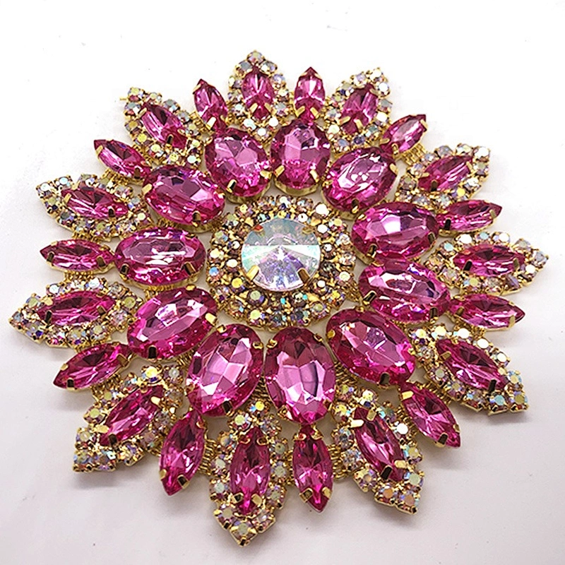 Fucun Jewelry elegant brooches muslim islamic women hijab pins scarf brooches made with crystal