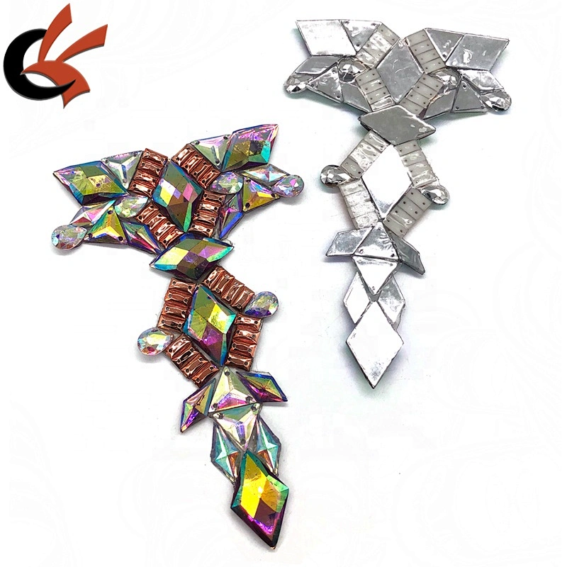 Wholesale unique style resin rhinestone hot fix appliques iron on embellishment
