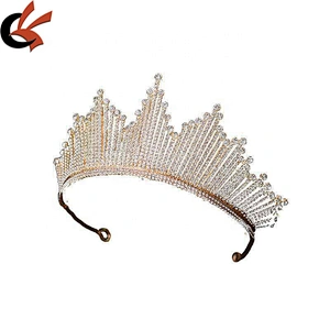 New Arrival Crystal Elegant Sliver Bride Princess Headpiece Rhinestone Crowns Wedding Tiara