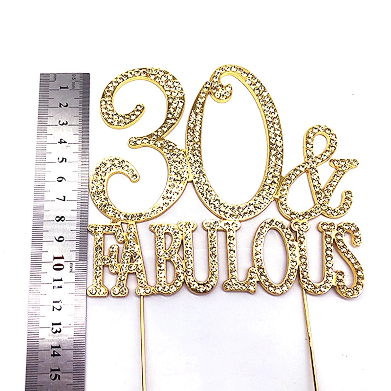 2021 New arrival diamond fabulous anniversary cake topper