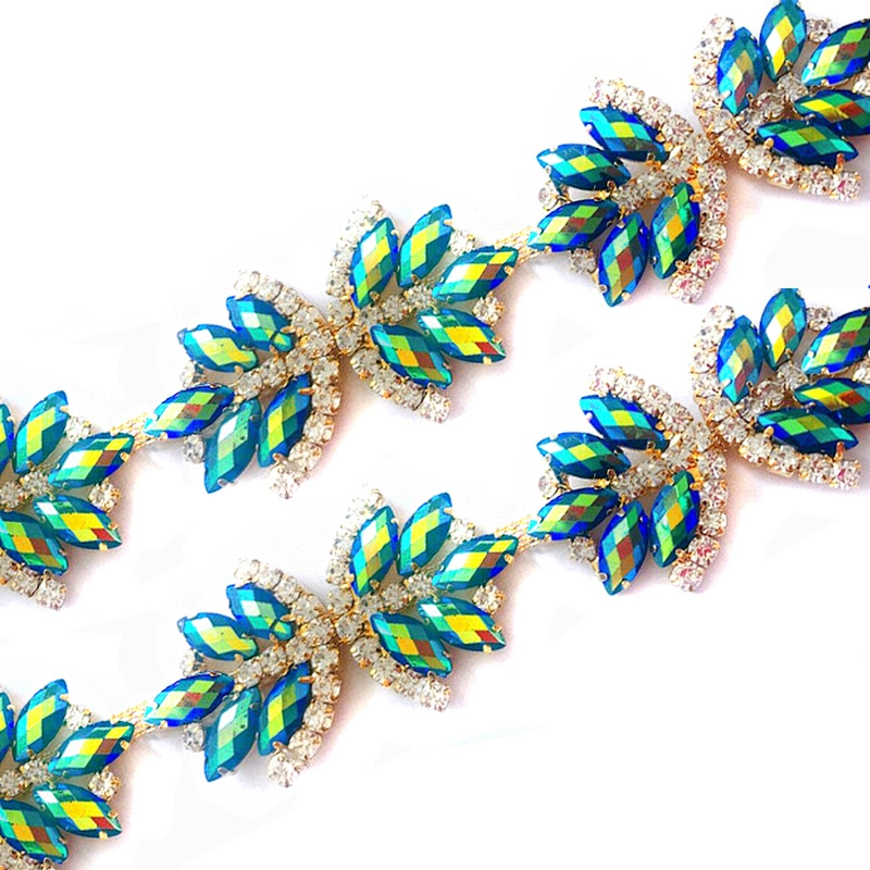 Custom Costume Jewelry Crystal rhinestone Trimming rhinestone chain