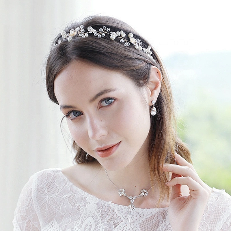 2020 handmade pearl crystal bead rhinestone fancy hair accessories