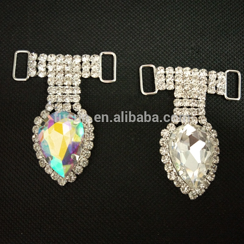 large crystal swing rhinestone connector for bikini decoration