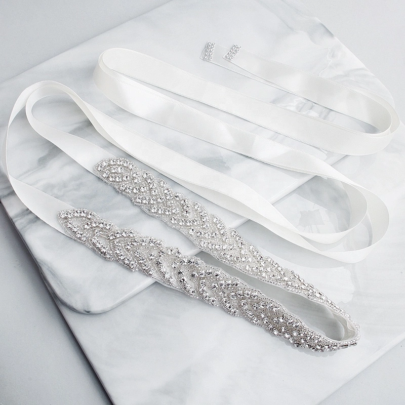 Rhinestones Bridal Sash Wedding Dress Sash Beaded Belt Crystal Waist Belt