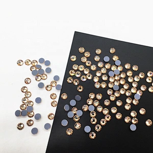 Iron on strass hotfix rhinestone with glue monte carla gold multi cut hotfix DMC crystal loose rhinestones