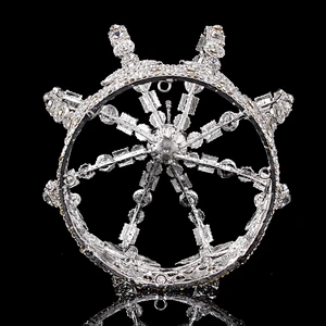 Popular King Crowns Adult Prince Men Birthday Prom Kings Costume Full Round Metal Crystal King's Crown