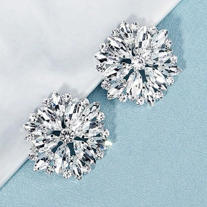 Making rhinestone crystal silver shoe buckle shoe heel clips for women high heel shoes decoration