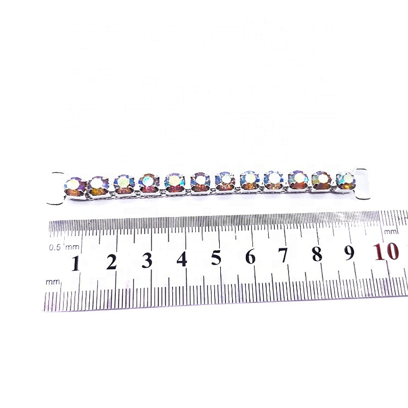 SS28 one clear rhinestone close chain connector for bikini pieces