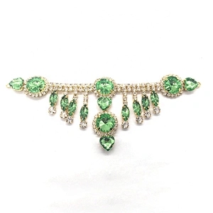 Wholesale Colorful Rhinestone Pendant Women Hair Band Accessories Fashion Crystal Diamond Headband Chain