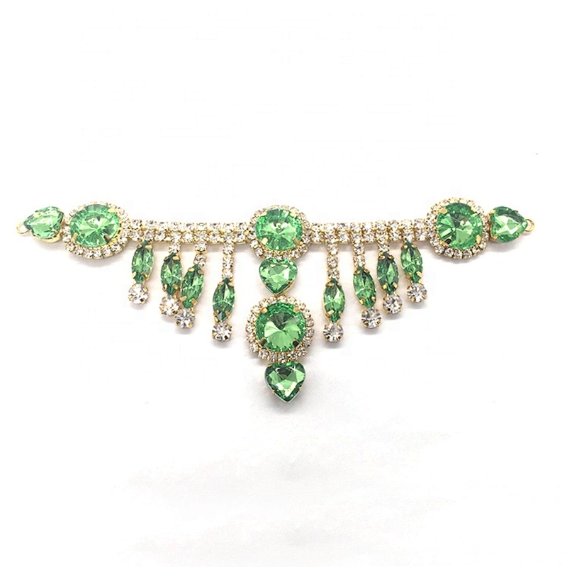 Wholesale Colorful Rhinestone Pendant Women Hair Band Accessories Fashion Crystal Diamond Headband Chain