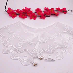 Fashion Hollow out Detachable Shirt Collar with Rhinestone for Garment Accessories