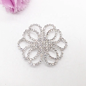 Crystal clear rhinestone metal slider belts pair buckle for wedding decors