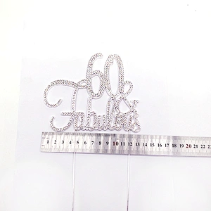 2021 New arrival Wedding Engagement decoration  crystal cake topper