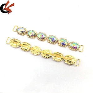 New Style Decorative Swimwear Bikini Accessories Rhinestone Trim Jewelry AB Glass Crystal Bikini Connector