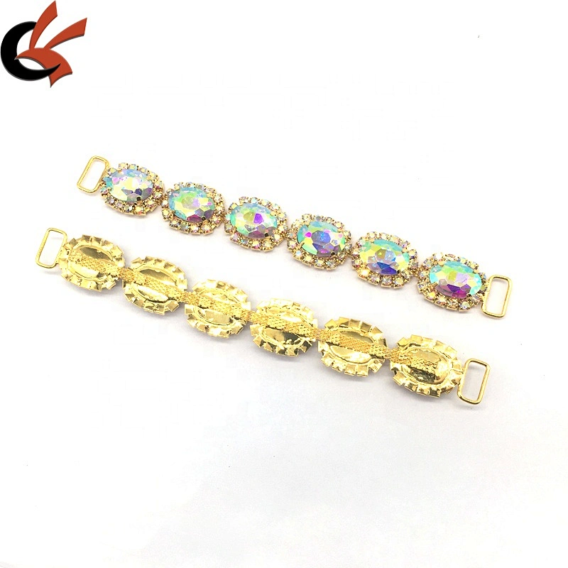 New Style Decorative Swimwear Bikini Accessories Rhinestone Trim Jewelry AB Glass Crystal Bikini Connector