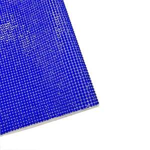 wholesale high quality decorative  hot fix rhinestone mesh trimming