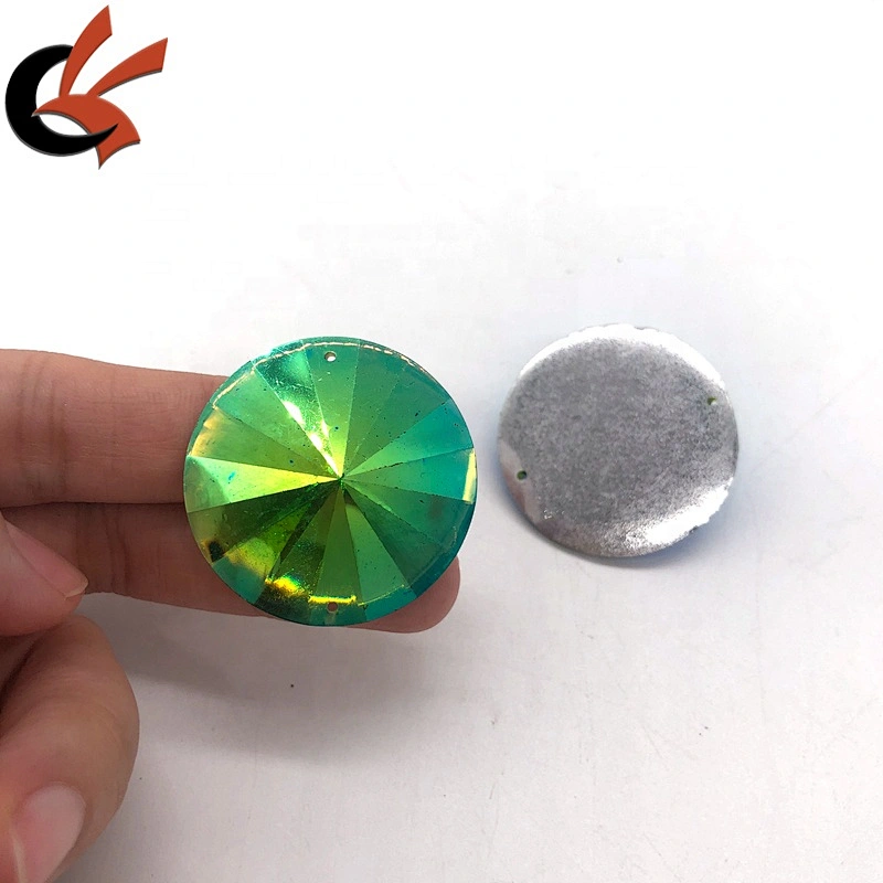 Wholesale Green AB Satellite facet sew on resin rhinestones