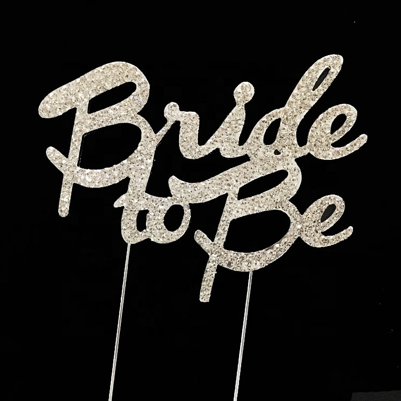 Hot sale wedding decoration bride to be rhinestone cake topper