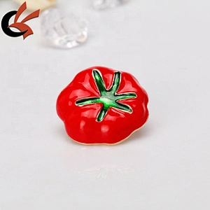 Wholesale Halloween Enamel Cartoon Tomato Fruit Festival Brooch Pins