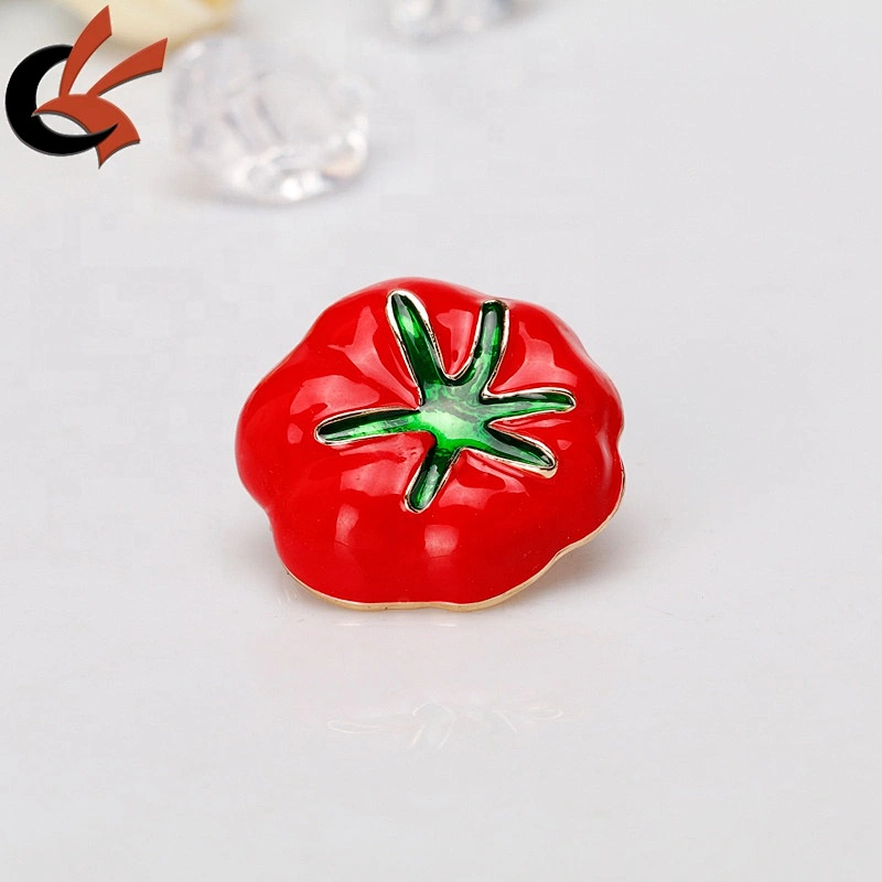 Wholesale Halloween Enamel Cartoon Tomato Fruit Festival Brooch Pins