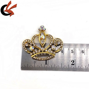 wholesale Wedding Bridal Crown Brooch Rhinestone Gold Plated Pin Brooch