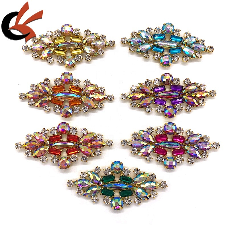 New fashion Carnival Dress shoes decoration colors AB crystals rhinestone appliques