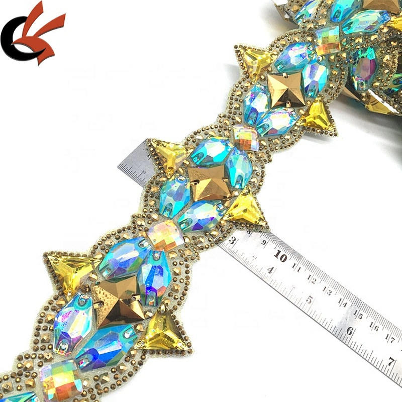Crystal Iron On Glue Rhinestone With Resin Strass DIY Colorful Dress Rhinestones Trims For Clothing