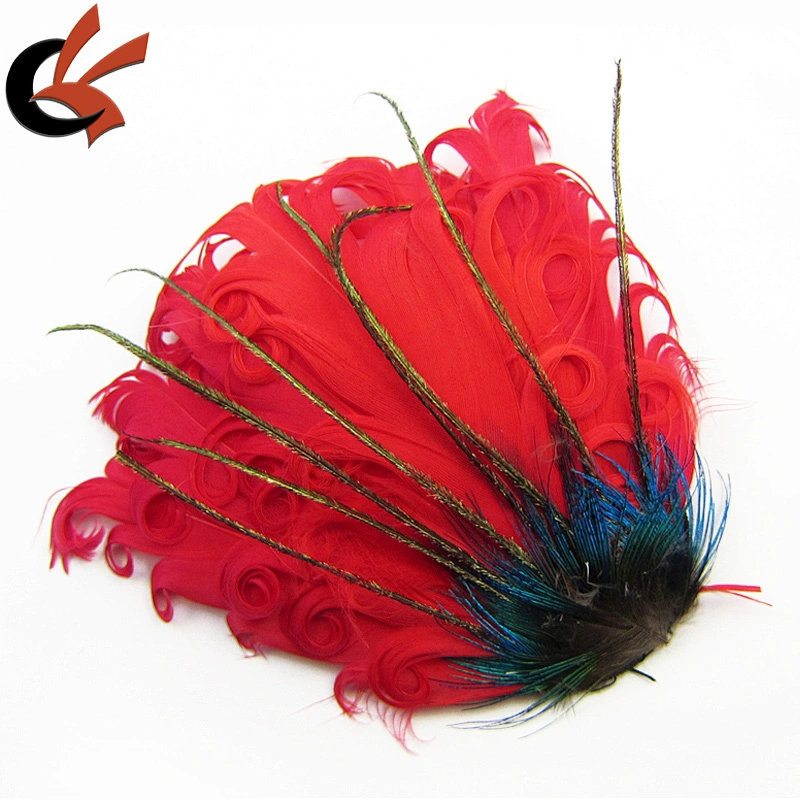 New style peacock and goose feathers curly feather pad