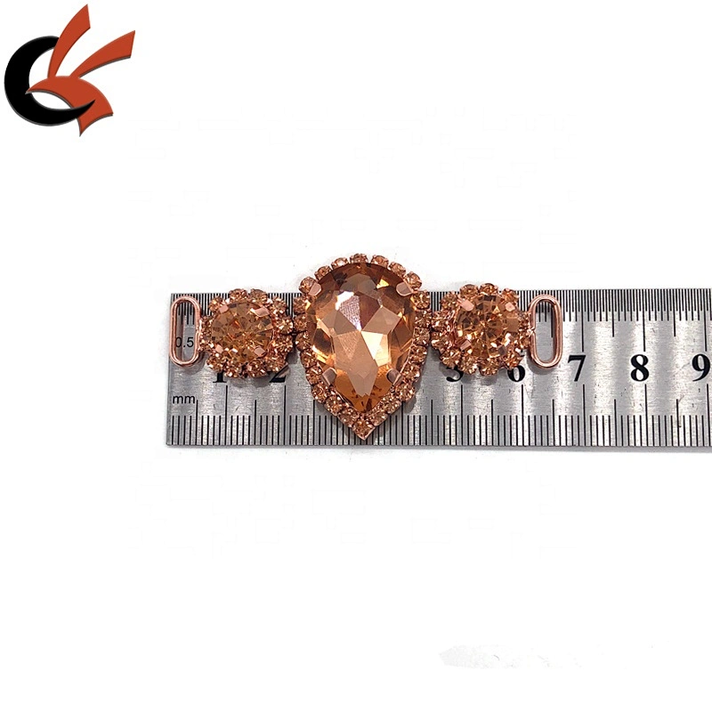 Rose Gold Base Rhinestone connector Swimwear connector Bikini connector