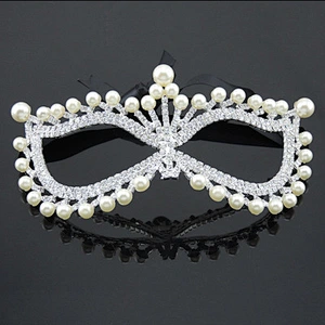 Bridal Full Rhinestone Crystal Fancy Masquerade Eye Mask for Halloween