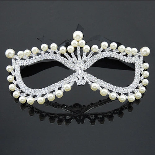 Bridal Full Rhinestone Crystal Fancy Masquerade Eye Mask for Halloween