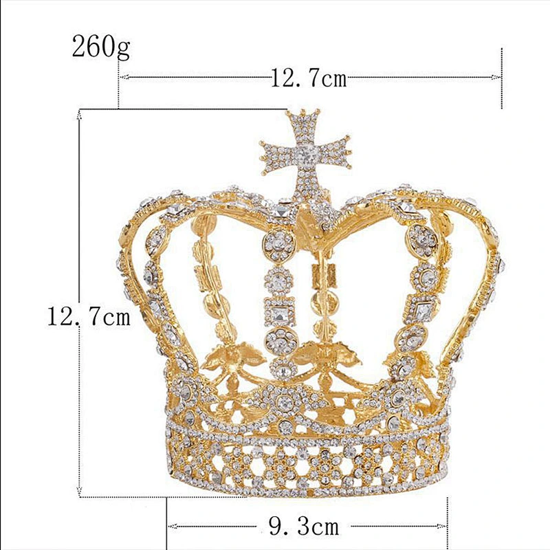 wedding bridal bulk princess Rhinestone Crystal full round Crown Tiara