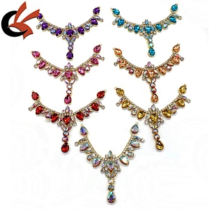 Hot Sale Fashion Wholesale Carnival beautiful sparkling AB colors crystal  rhinestone bikini connector