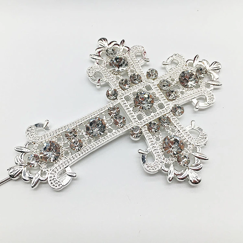 New products 2021 cross style cake topper for Wedding Religious Baptism Christening First Communion Confirmation