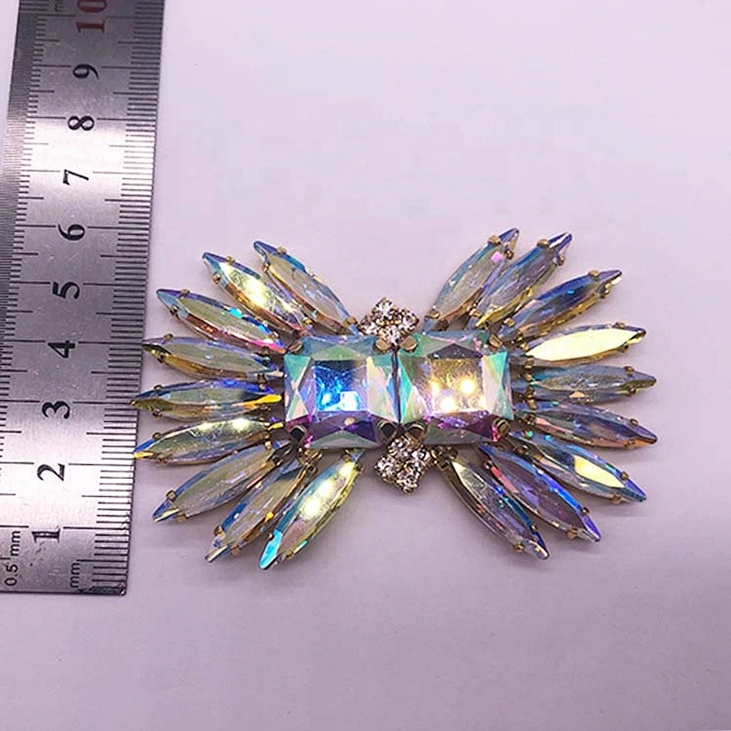 Decorative Crystal AB Rhinestone Shoe Buckle Accessories Buckle for Women Shoes