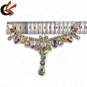 Bridal Carnival Dress Clothing Decoration Clear AB rhinestone metal buckles bikini connectors