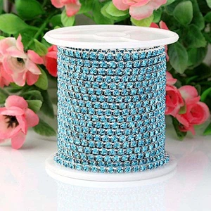 2020 shinning fashion metal Decorative chain trim yard  crystal rhinestone cup chain