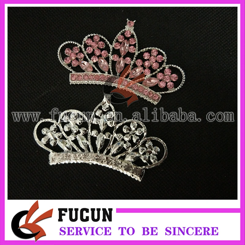 wholesale 48*80cm flatback rhinestone crown embellishment rhinestone brooch