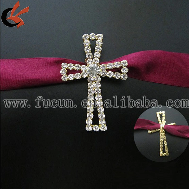 Crystal Cross Rhinestone buckles for Wedding Cake Decoration Gift Box Candle Ribbon Brooch Bouquet