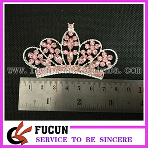 wholesale 48*80cm flatback rhinestone crown embellishment rhinestone brooch