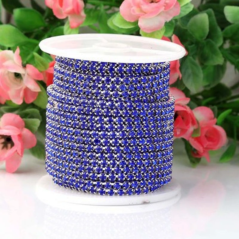 2020 shinning fashion metal Decorative chain trim yard  crystal rhinestone cup chain