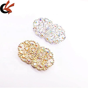 Cheap custom fashion gold and silver shiny ab make rhinestone belt buckle for wedding dress